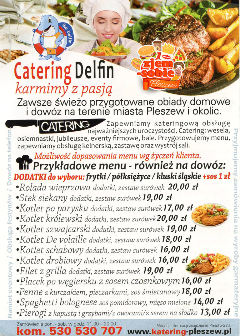 FAST FOOD DELFIN PLESZEW menu 2 zjem-sobie.pl