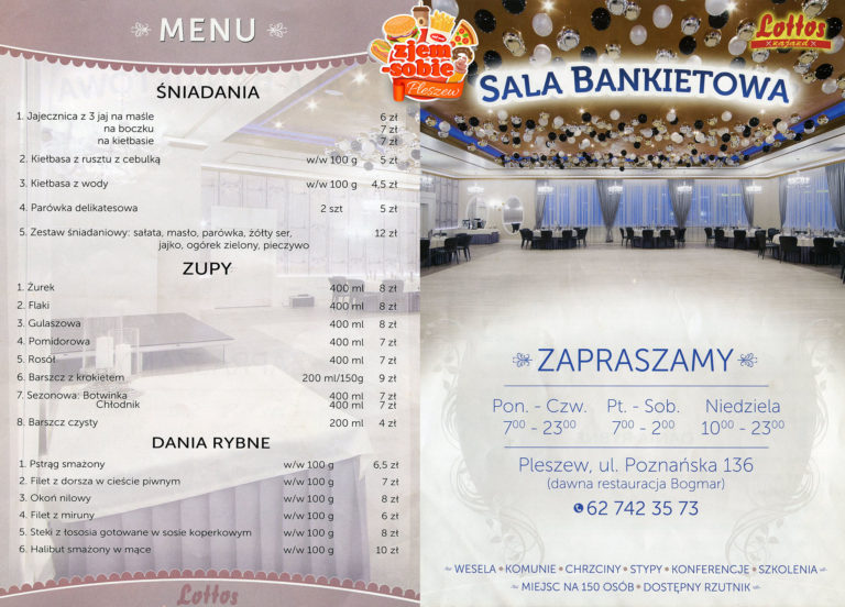LOTTOS PLESZEW menu 3 zjem-sobie.pl