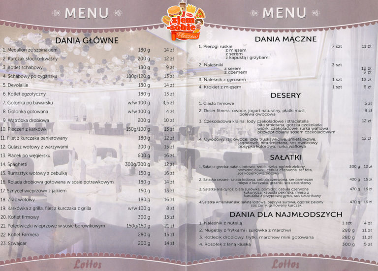 LOTTOS PLESZEW menu 2 zjem-sobie.pl